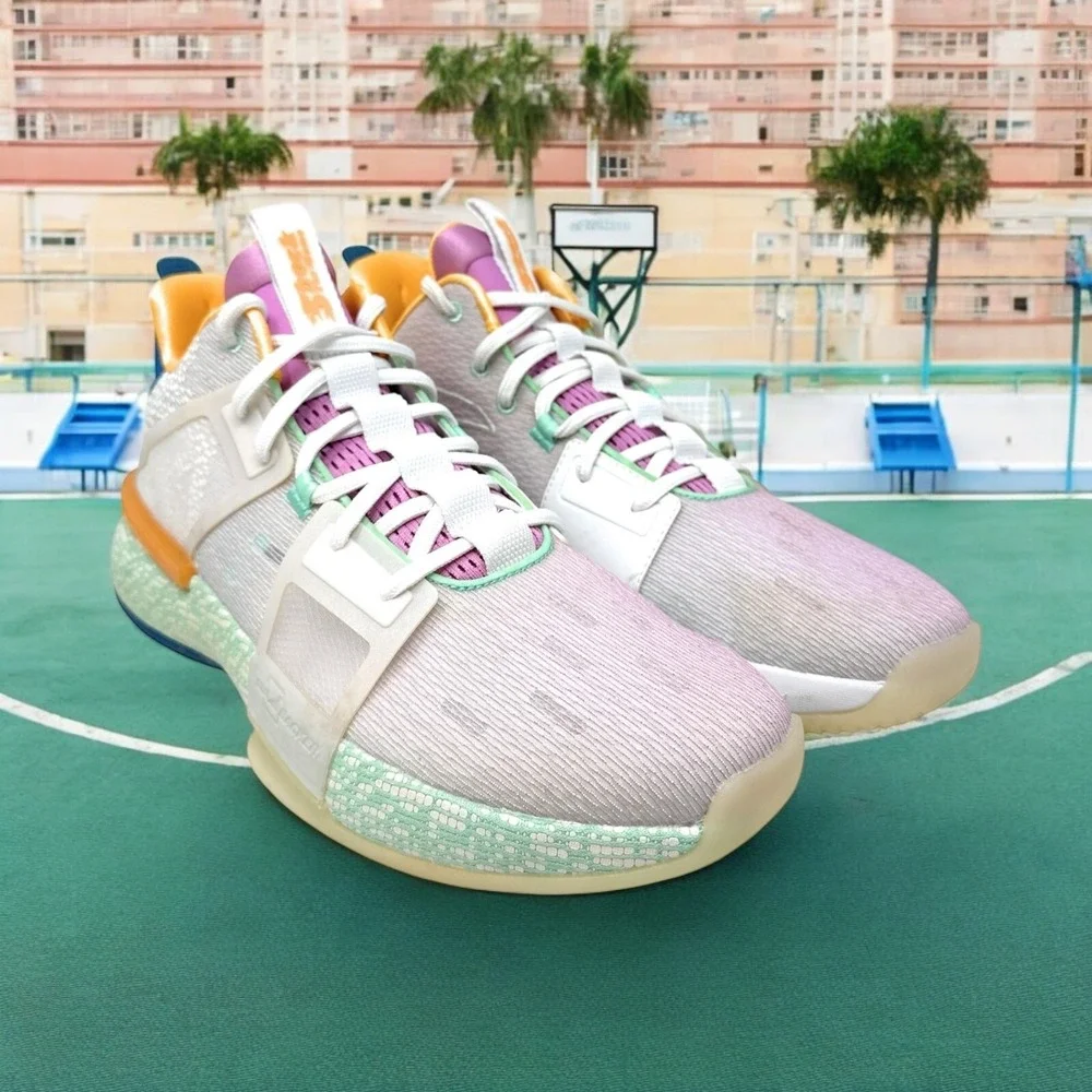 ANTA Impact 1 Basketball Shoes Men Size 13 Mid-Top Ceramic Green Pink Kyrie